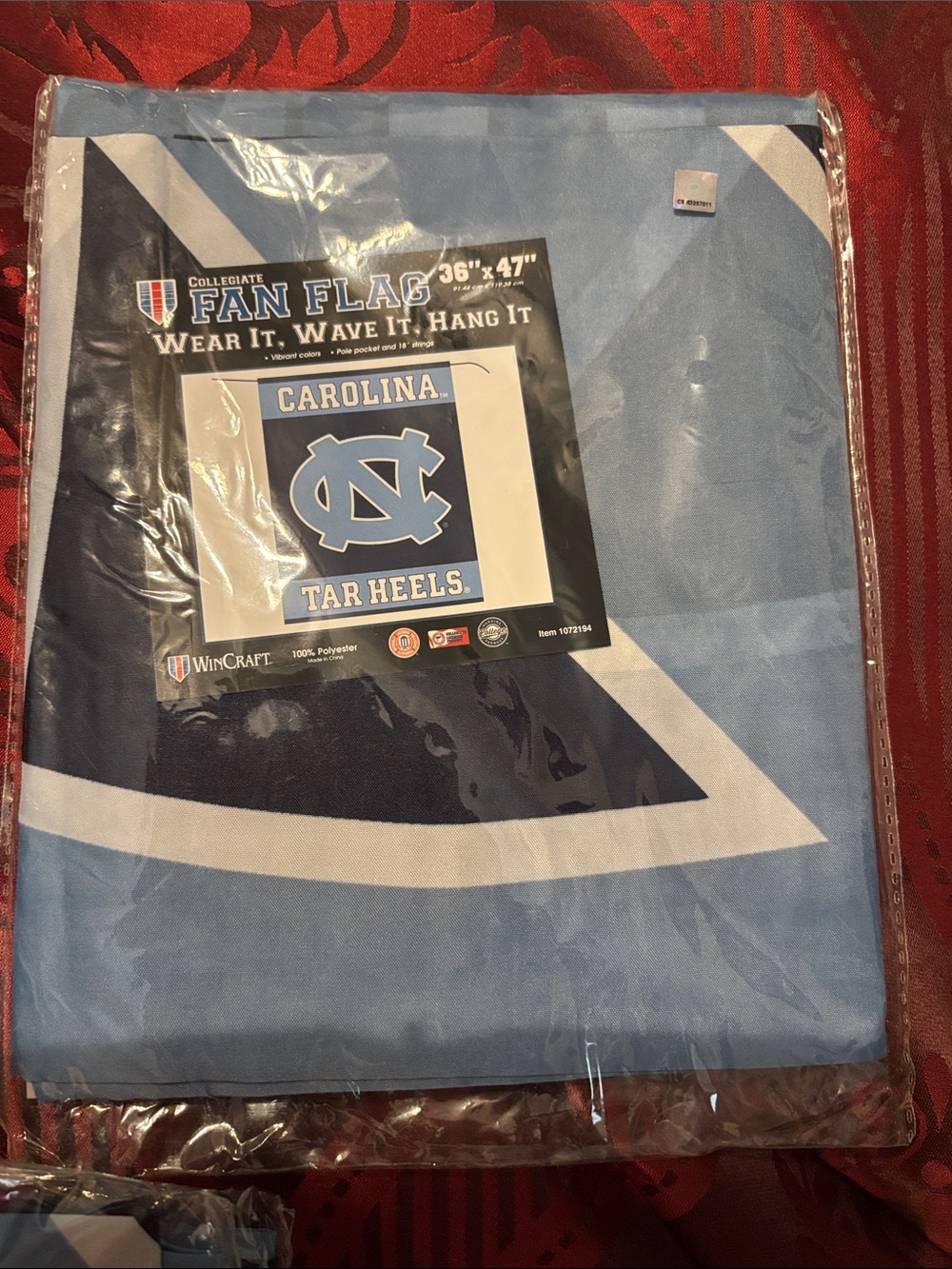 Wincraft Carolina Tar Heels Light Blue White Navy Fan Flag. NWT